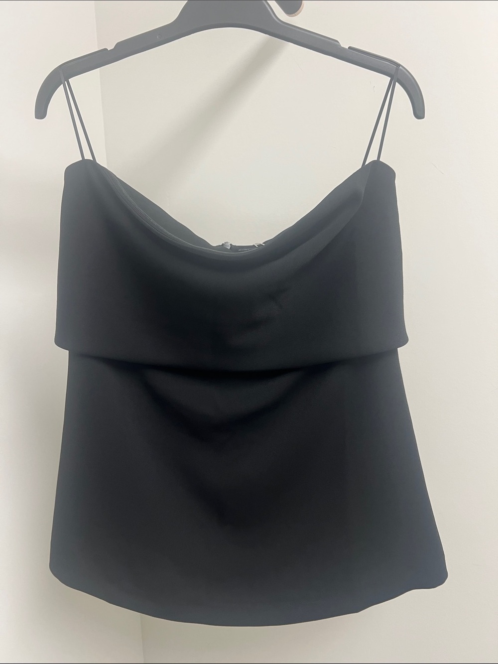Sophie Rue Black Cowl Neck Strapless Camisole